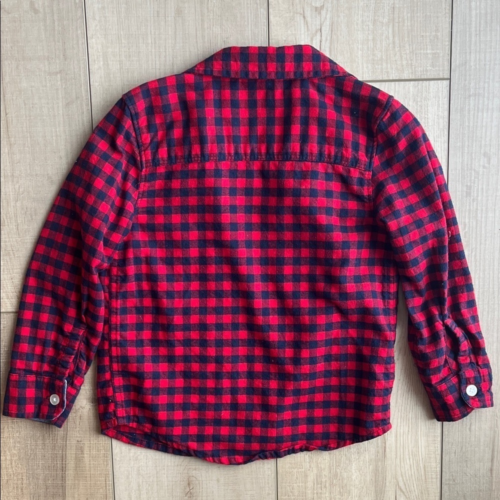 OshKosh B'gosh Kids Red and Black Checkered Shirt - Picture 4 of 4